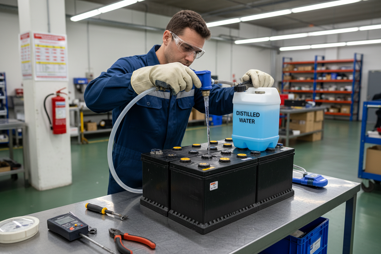 Elektrikli Forklift Akü Bakımı ve Saf Su Ekleme Kuralları